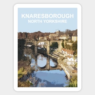 Knaresborough North Yorkshire England UK travel poster design Sticker